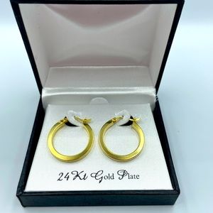 24k gold plated earrings